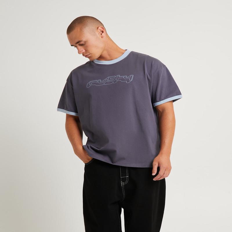 Cypher Short Sleeve Ringer T-Shirt Coal