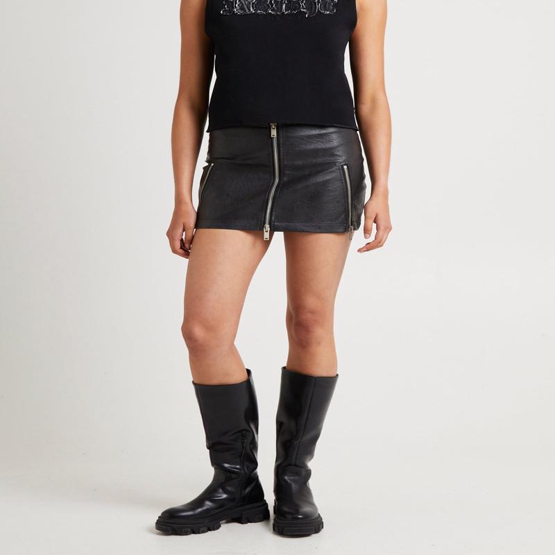 Harley Zip Mini Skirt