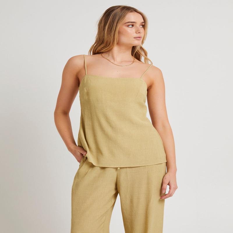 Indra Crinkle Tie Back Top