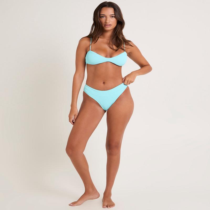 Rib 80'S High Cut Bikini Bottoms