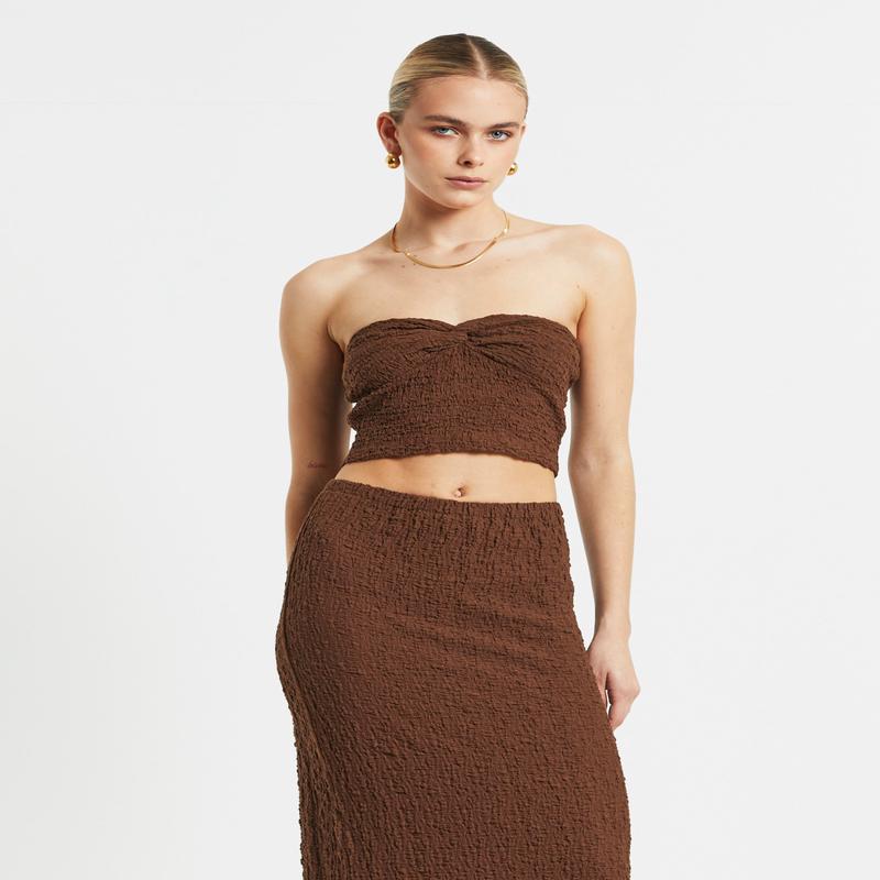 Skyla Texture Twist Bandeau Top