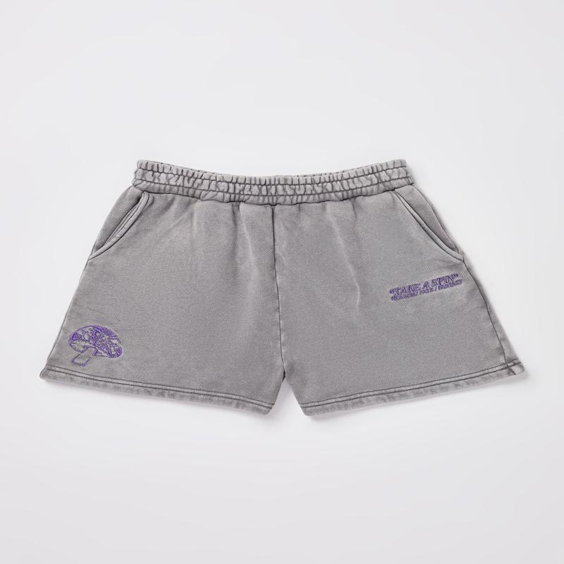 Teen Girls Dive Fleece Short in Grey