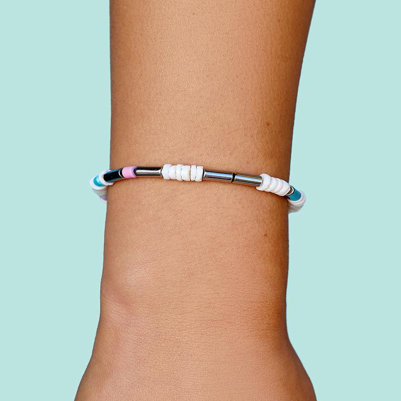 Tropical Breeze Stretch Silver Bracelet