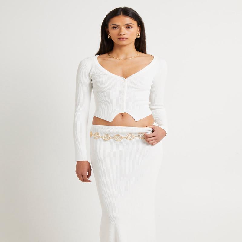 Kelse Knitted Long Sleeve Button Top