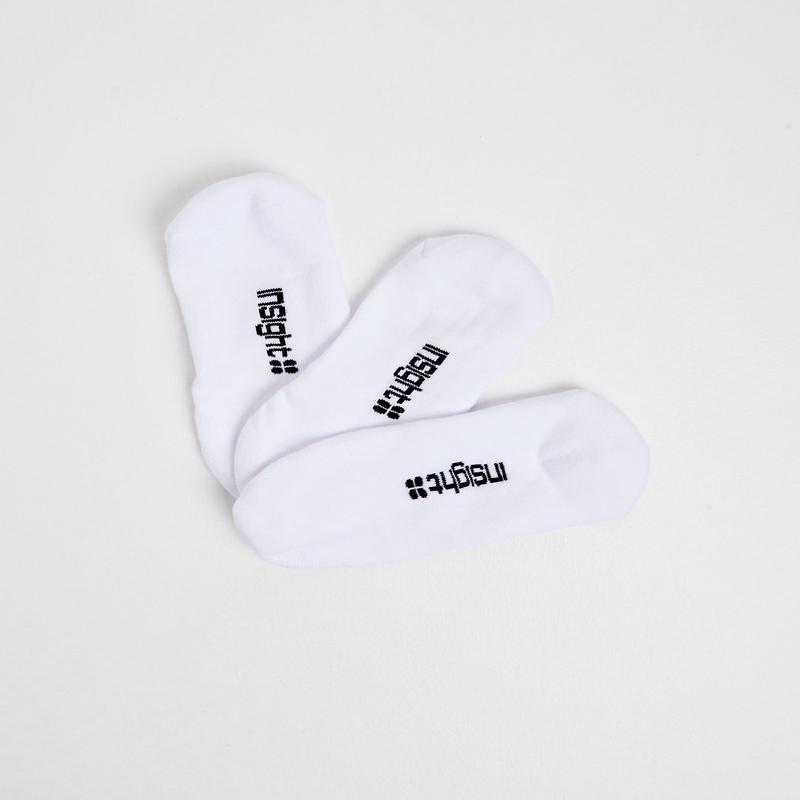 Logo Invisible Socks 3 Pack White
