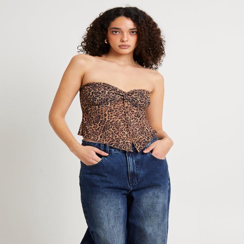 Mindy Butterflyhem Bandeau Top