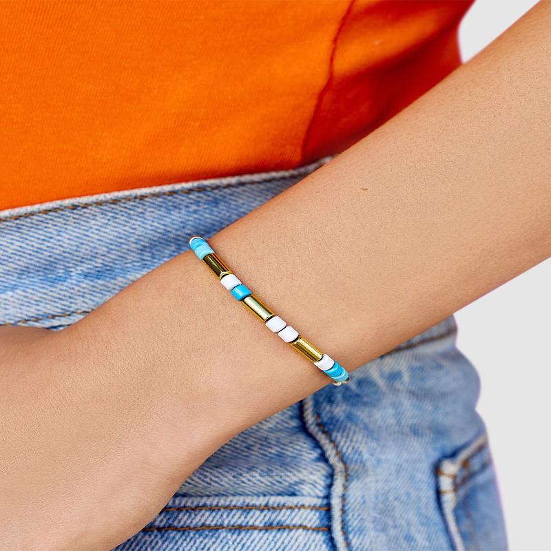 Undertow Enamel Bead Charm Bracelet