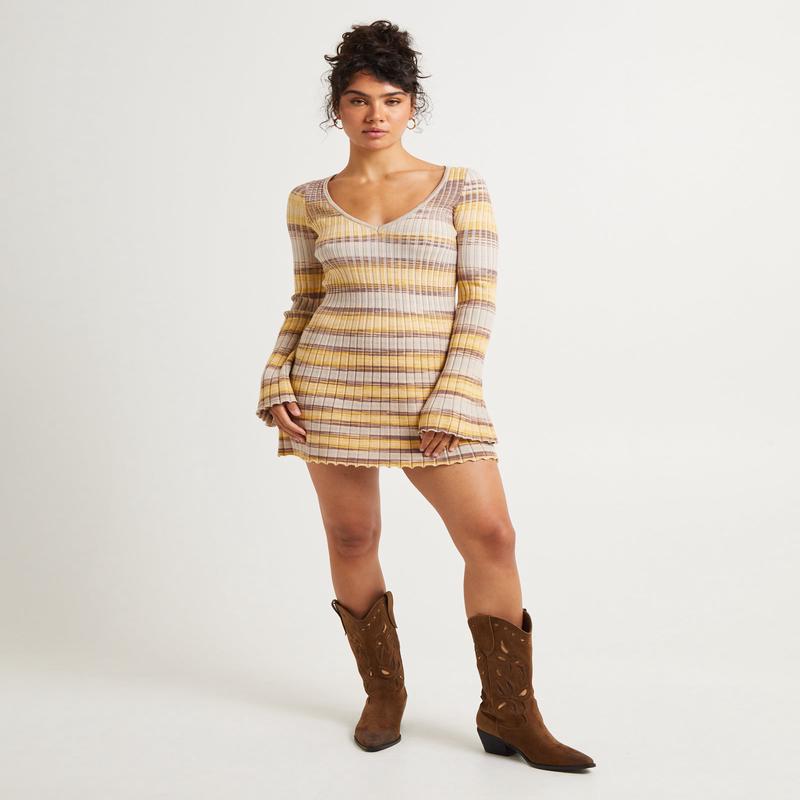 Bambi Stripe Knit Mini Dress