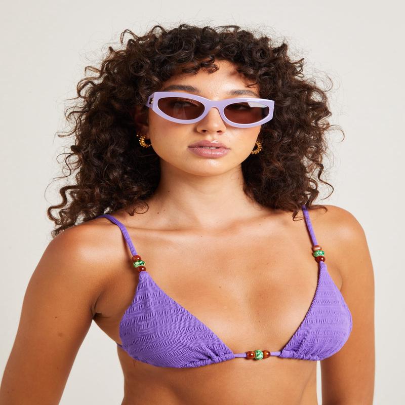 Blake Rectangle Sunglasses in Purple