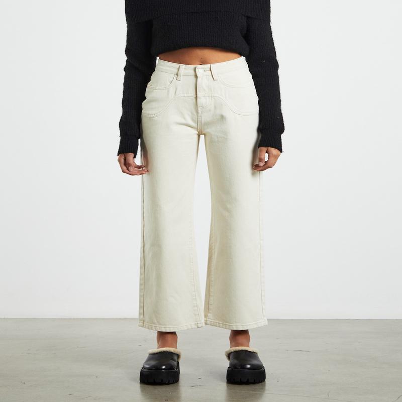 Clover Straight Leg Jeans Cream
