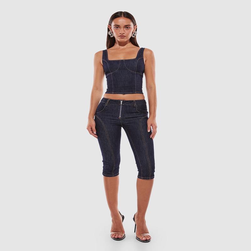 Hannah Capri Denim Pants