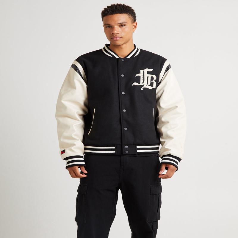 Old English College Jacket Black