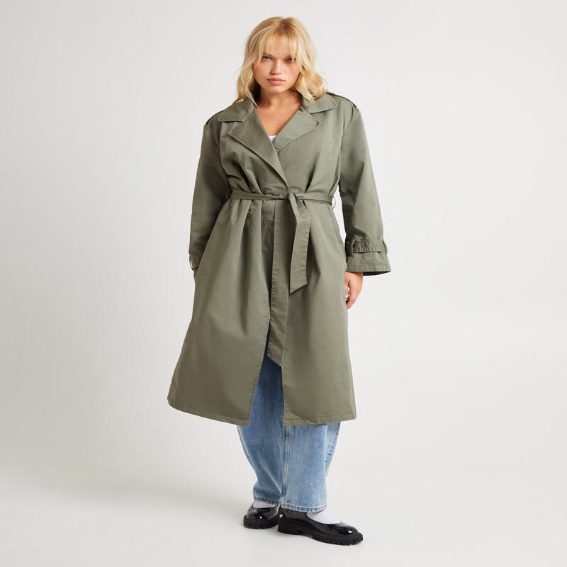 Tamika Trench Coat Olive