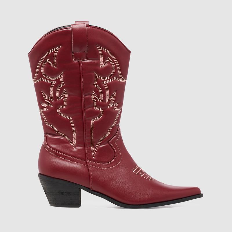 Clayton Western Boot Cherry