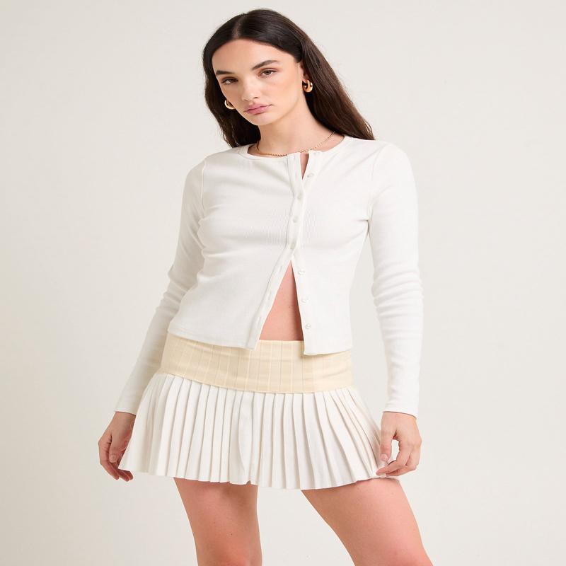 Maddy Button Asymmetric Top