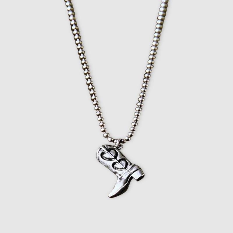 Boot Necklace Silver