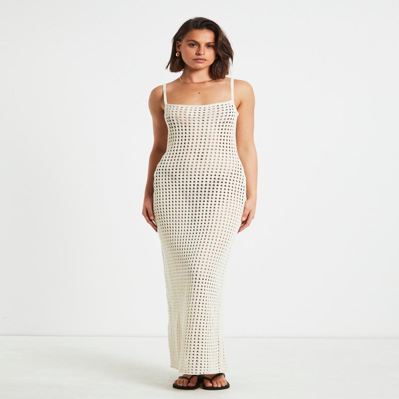 Calypso Crochet Midi Dress