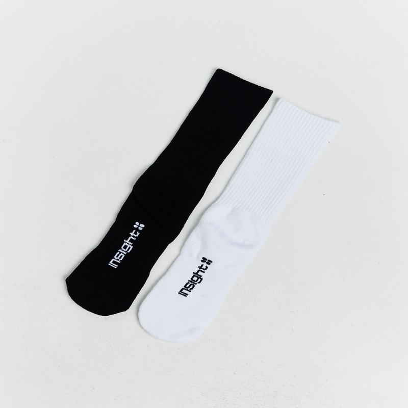 Core Crew Socks 2 Pack White/Black