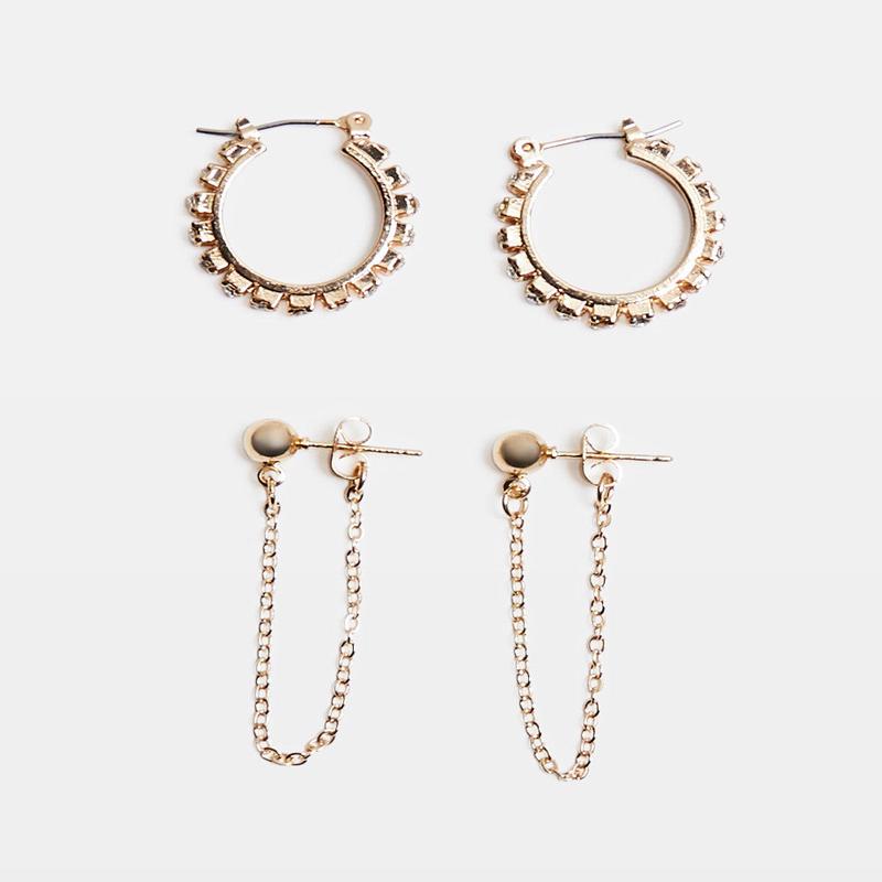 Elle Diamente Earrgs 2 Pack