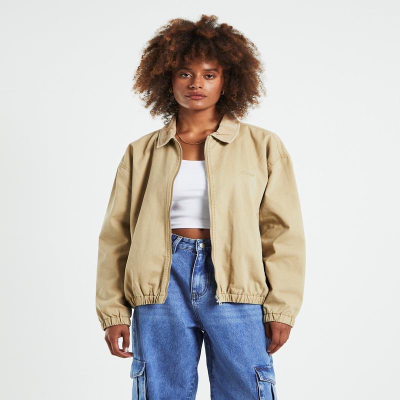 Harrington Cord Collar Jacket Cream