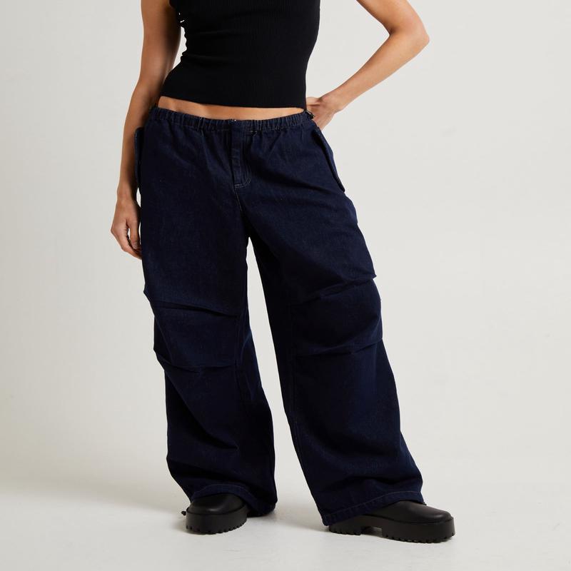 Lennie Denim Cargo Pants Ink Blue
