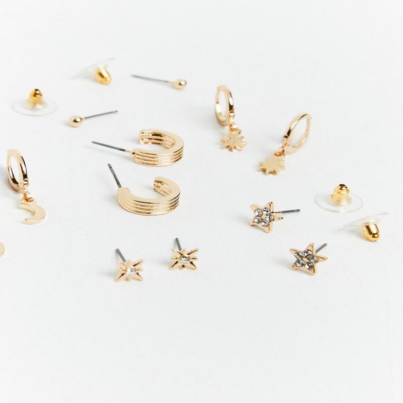 Lorena Earrings Pack in Gold