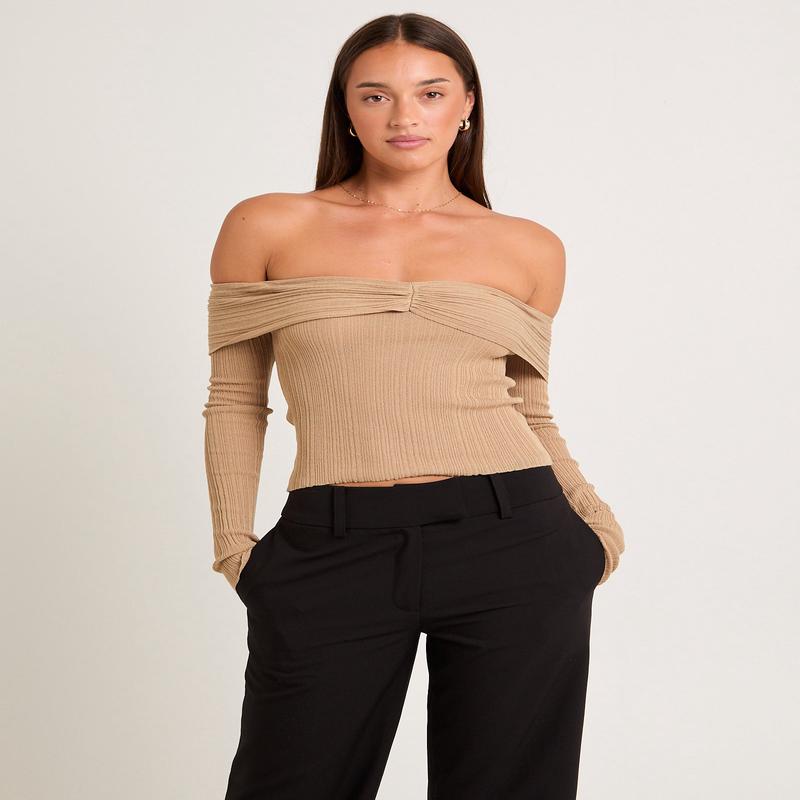 Tully Off Shoulder Knit Top