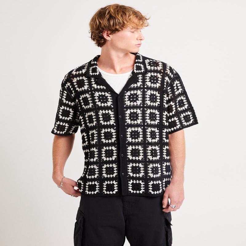 Crochet Short Sleeves Shirt