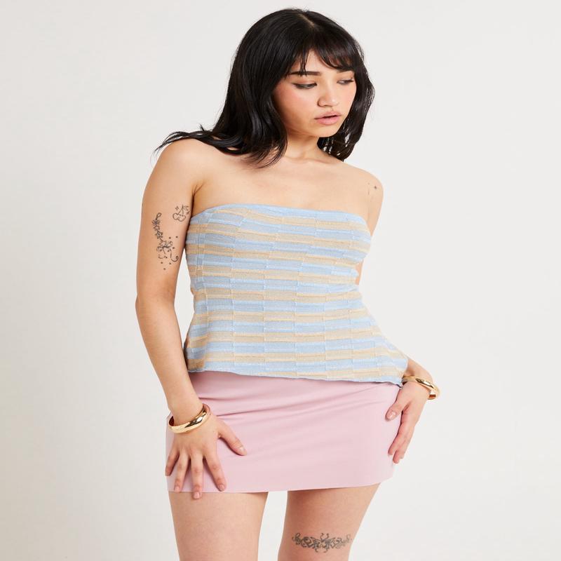 Eden Metallic Knit Tube Top