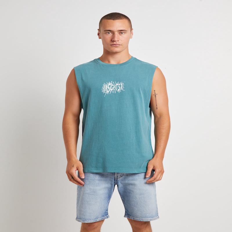 Fragment Muscle Tee in Teal