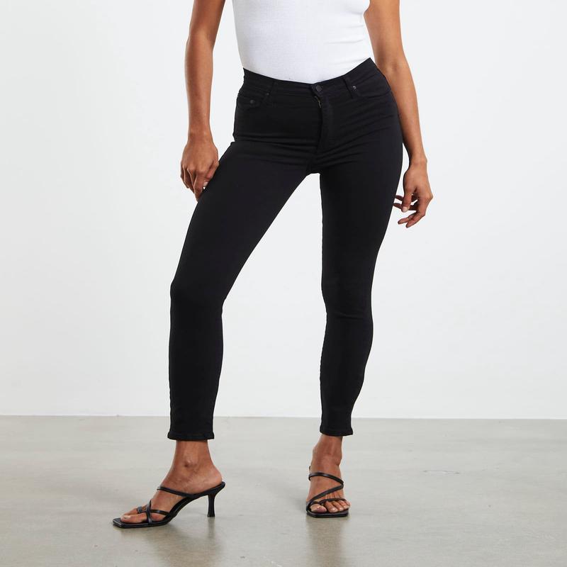 Siren Skinny Ankle Jeans Powder Black