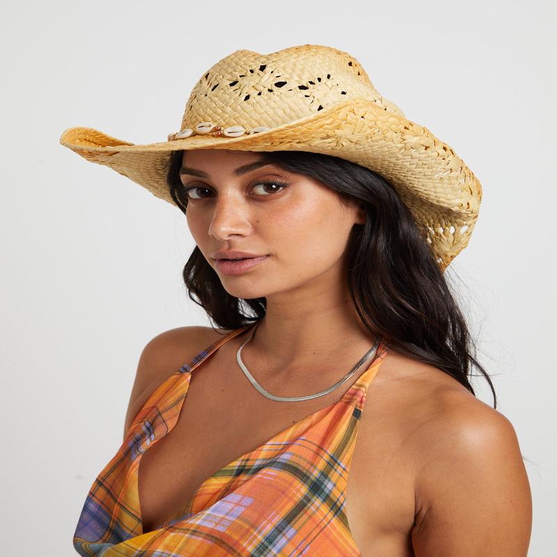 Straw Cowboy Hat in Natural