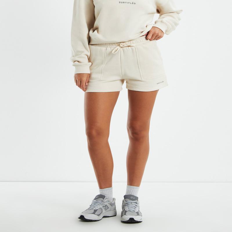 Subtitled State Fleece Shorts Oat