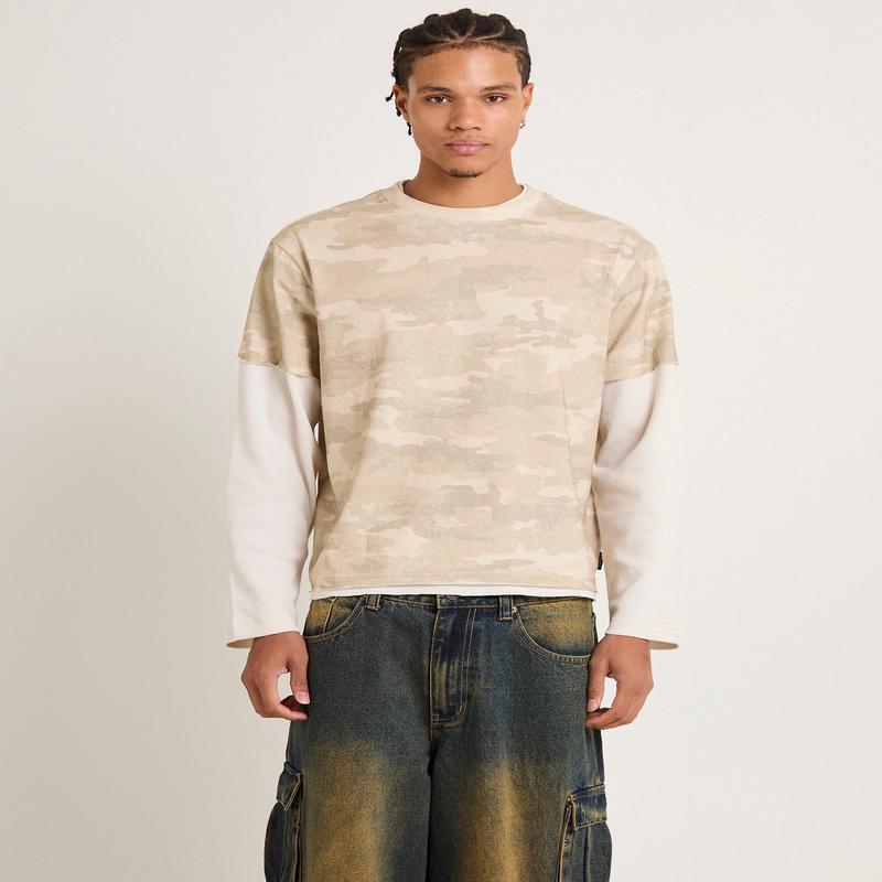 Camo Double Sleeves T-Shirt