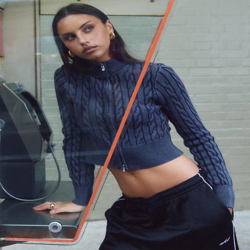 Iggy Cable Zip Through Knit