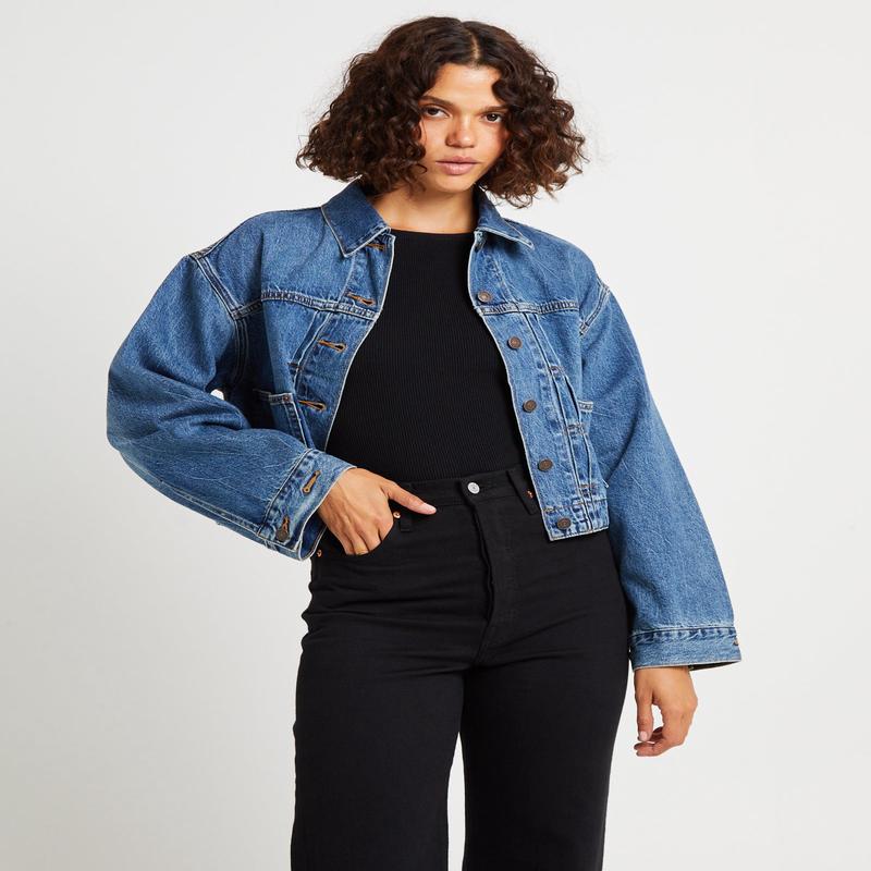 Tailored 90s Denim Trucker Denim Jacket
