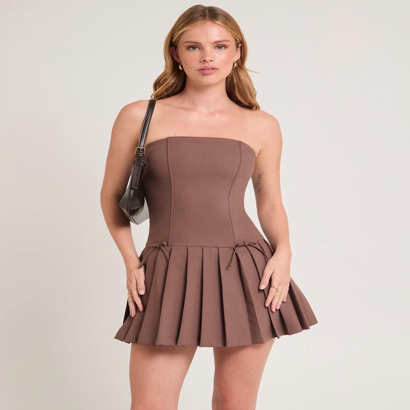 Addison Pleated Mini Dress