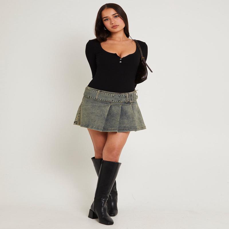 Autry Pleat Mini Skirt