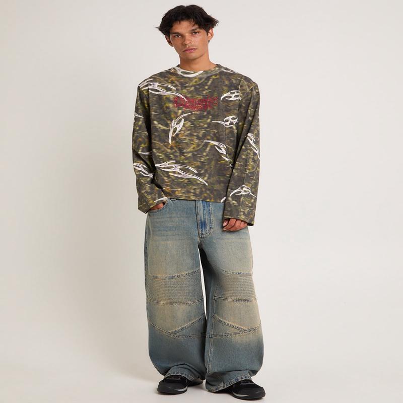 Baggy Moto Denim Jeans