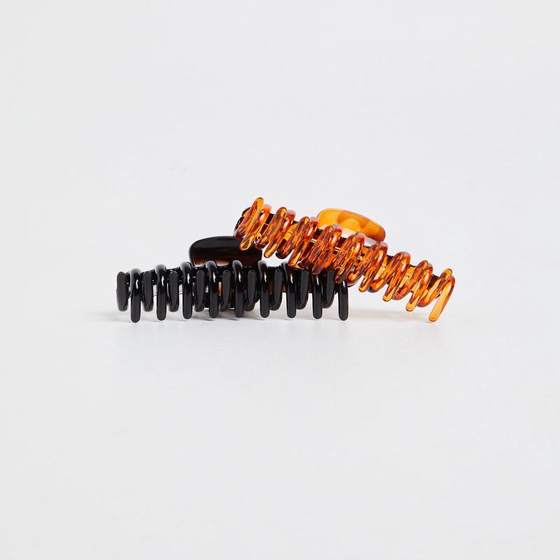 Clueless Claw Hair Clips 2 Pack Black/Tort