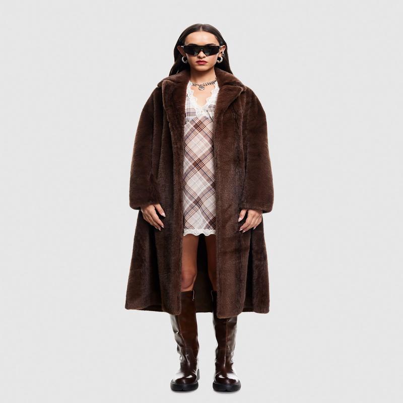 Moss Faux Fur Coat