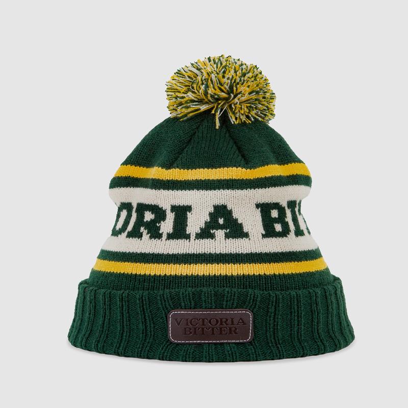 Victoria Bitter Leather Patch Leroy Beanie