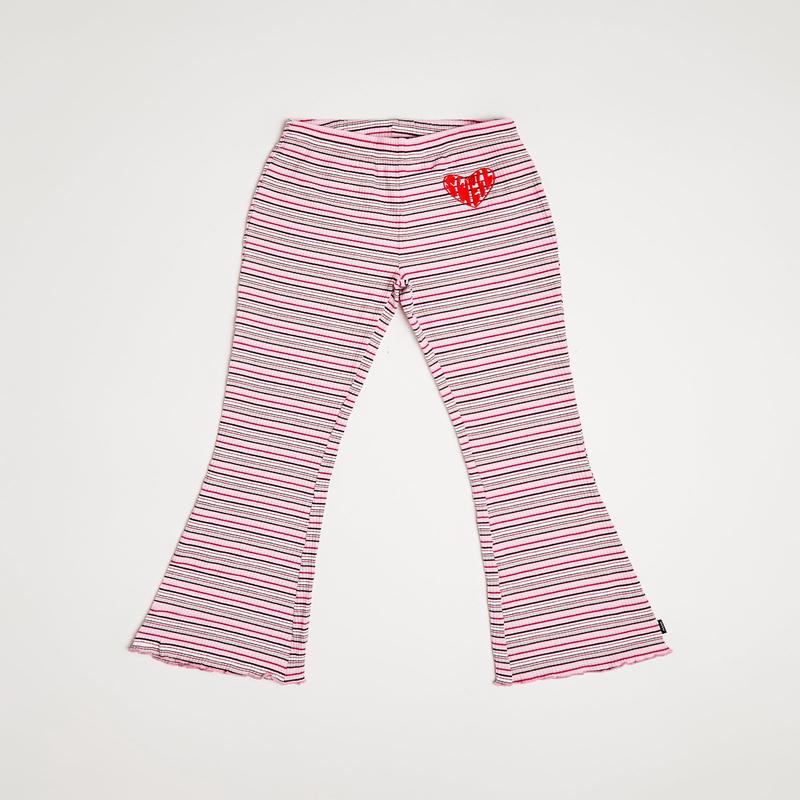 Charlotte Striped Ribbed Flare Pants