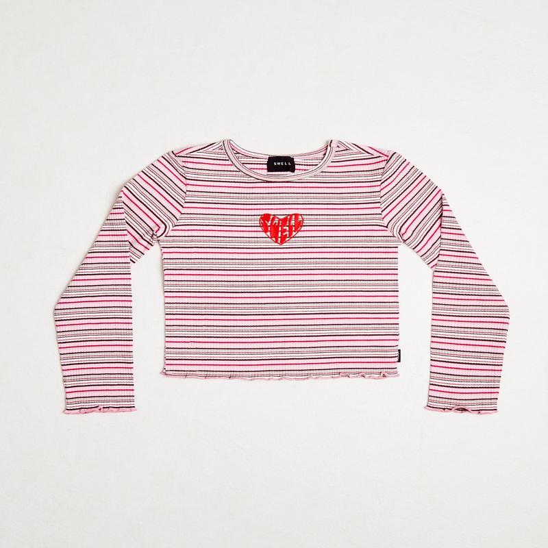 Charlotte Striped Ribbed Long Sleeve Shirt