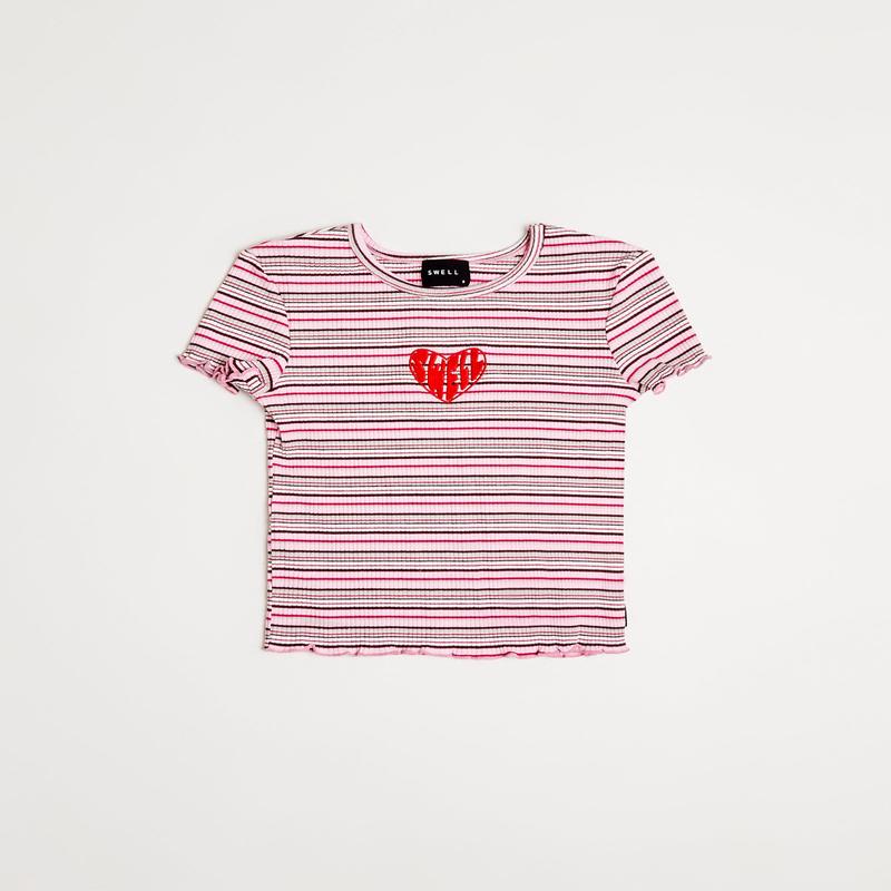 Charlotte Striped Ribbed T-Shirt