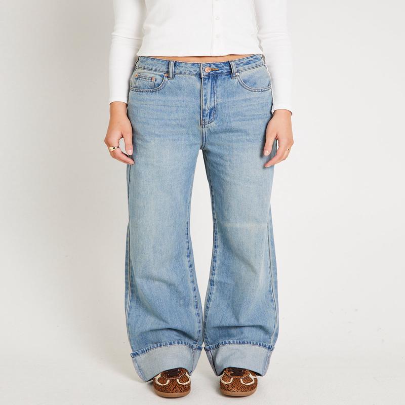 Demi Fold Hem Denim Jeans