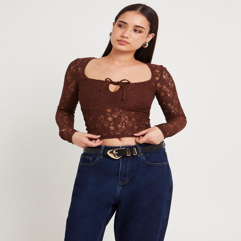 Hailey Long Sleeve Lace Top
