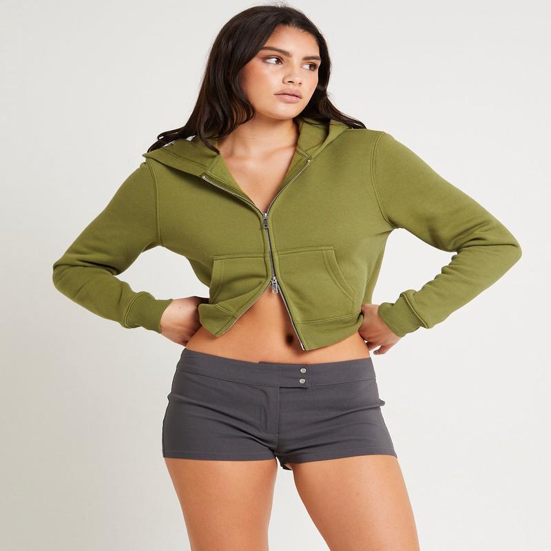Nalo Cropped Fleece Hoodie