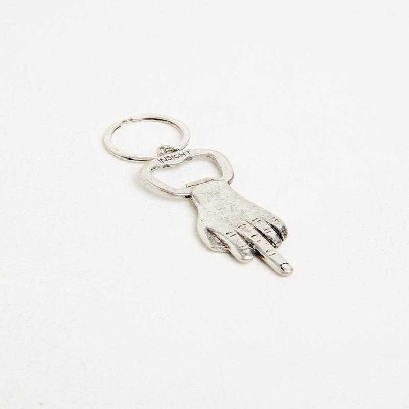 Nice Day Bottle Opener Keychain in Silver