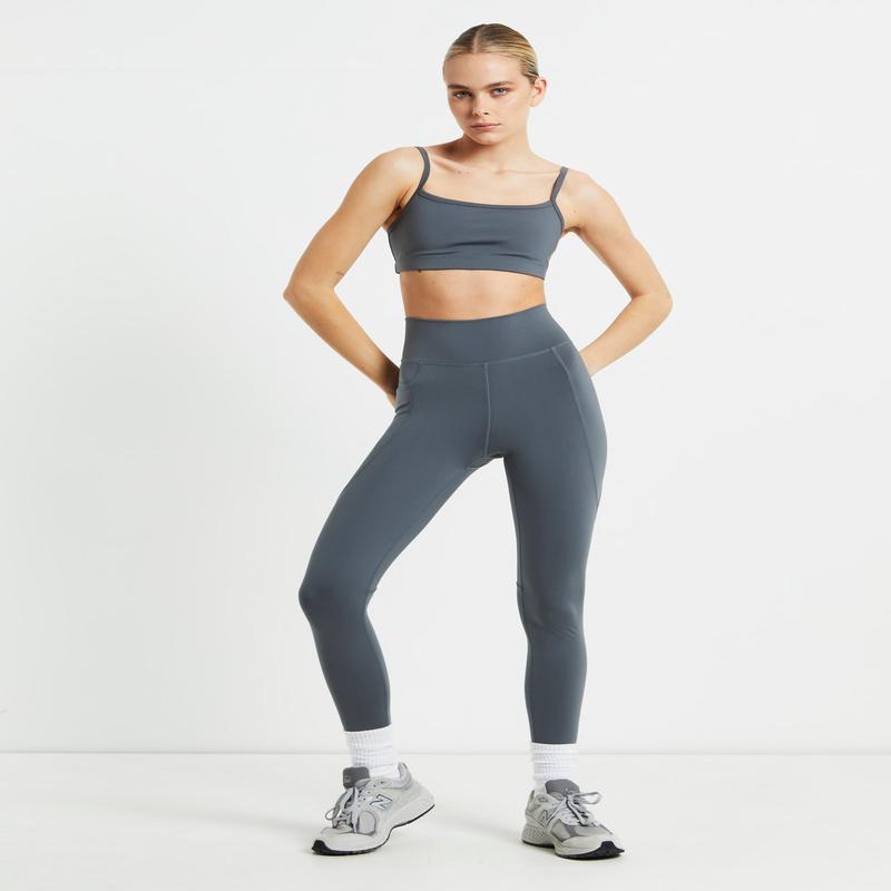 Pocket Seam Tights in Charcoal Grey